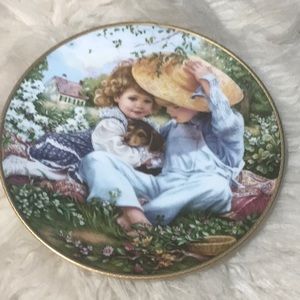 VTG 1989 Reco collector’s plate A time to love gold tone rim kids puppy